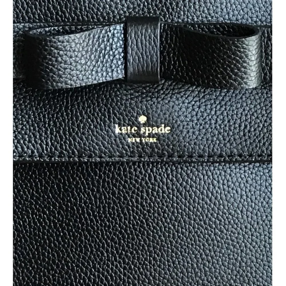 Kate Spade Black Leather Bow Satchel Shoulder Bag